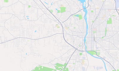 Naklejka premium Phenix City Alabama map