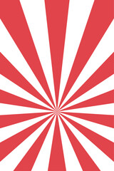 シンプルネオレトロ和風パターン＆放射ポスター背景シリーズ 赤放射アップ背景