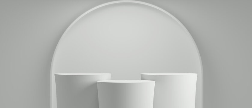 3d minimal background. 3d podium white background for cosmetic, product display, presentation. 3d rendering illustration.
