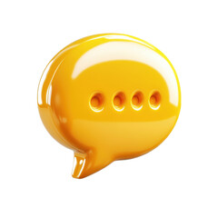Bright Yellow Speech Bubble Icon