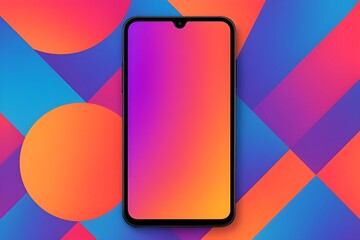 smartphone, mobile phone, digital waves, data flow, technology concept, futuristic design, neon colors,