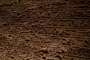 Ancient Egyptian script and symbolic art