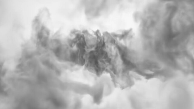 Dense smog logo reveal. Smog background.