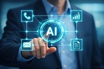 Obraz premium AI Powered Business Communication and Smart Workflow Automation Platform