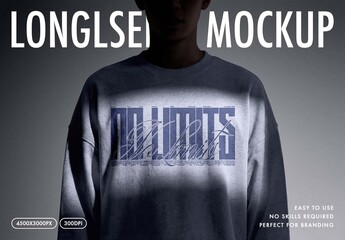 Front Print Longsleeve Mockup