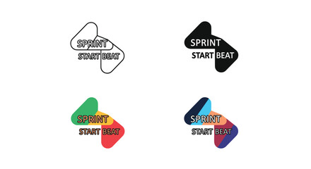 Sprint Start Beat Icon Business Vector