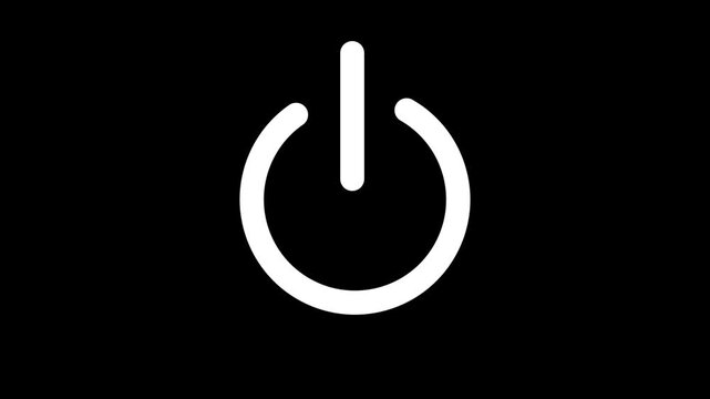 Power button icon future concept animation stop and start baton icon animation On and Off switch, power button icon on background....