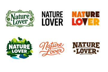 Fototapeta premium Nature lover logo collection: diverse styles and designs