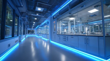 Obraz premium Futuristic Research Clinic Interior Design