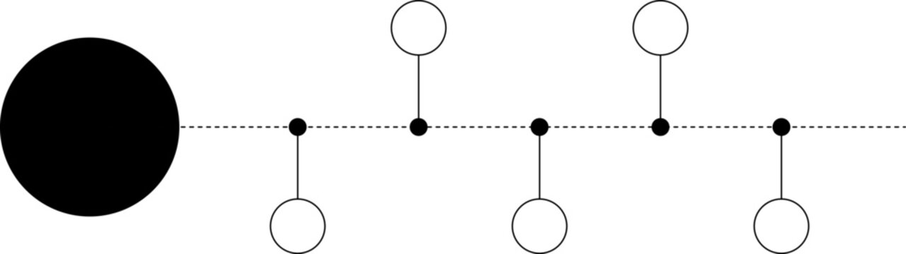 Black Linear Timeline Infographic for Project Management.