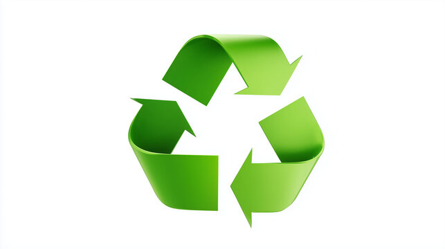 S&iacute;mbolo universal de reciclagem representando pr&aacute;ticas sustent&aacute;veis, preserva&ccedil;&atilde;o da natureza e reutiliza&ccedil;&atilde;o de recursos naturais.