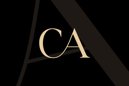 CA or AC letter logo icon design. Classic style luxury initials monogram.