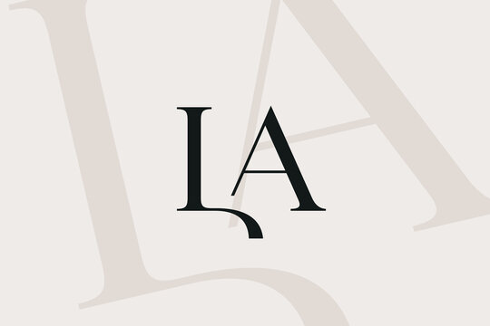 LA or AL letter logo icon design. Classic style luxury initials monogram.