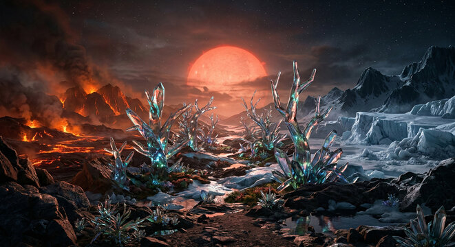Alien flora in the eternal twilight zone of a tidally locked exoplanet