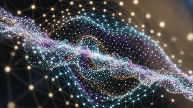 Abstract Digital Network Data Flow Background for Technology & Science Projects