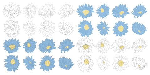 シンプルな花のイラスト