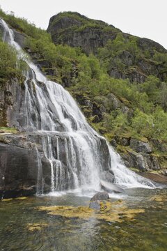 Waterfall, Trollfjord, Norway