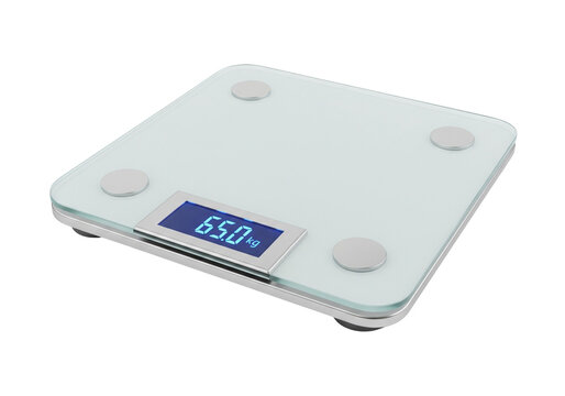 Digital Scale for Weight Loss Measurement, on White Background
