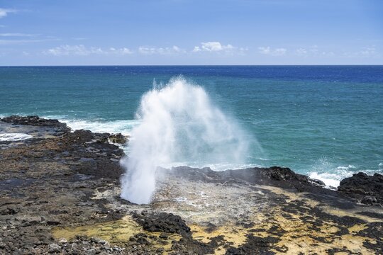 Blowhole Spouting Horn, Poipu, Kauai, Hawaii, USA