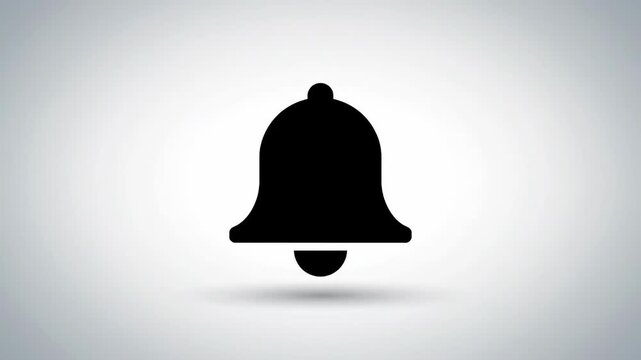 A clean, minimalist bell icon against a light background. Ideal for concepts of notifications, alerts, or calls to action in digital media.