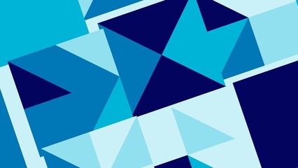 Obraz premium Vibrant Geometric Abstract Shapes in Blue Tones