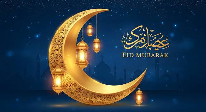 Golden Moon and Lanterns, Eid mobarak