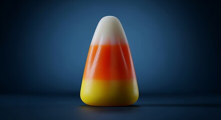 Fototapeta premium Colorful Candy Corn on Dark Background in Studio Lighting