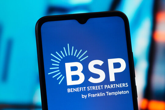 In this photo illustration, the Franklin BSP Capital Corporation logo is seen displayed on a smartphone screen.