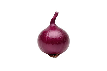 Red onion bulb isolated, showing purple skin and healthy fresh ingredient for cooking salads