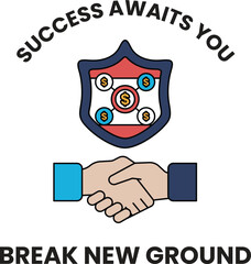 Fototapeta premium A white and black image of two hands shaking with the words 