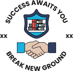 Fototapeta premium A logo for a company that says success awaits you