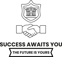 Fototapeta premium A logo for a company that is about success and the future