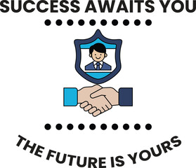 Fototapeta premium A man is holding hands with another man in a shield