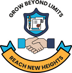 Fototapeta premium A logo for Grow Beyond Limits Reach New Heights