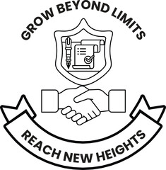 Fototapeta premium A logo for Grow Beyond Limits Reach New Heights