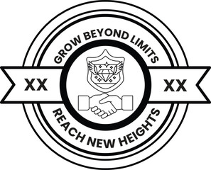 Obraz premium A logo for Grow Beyond Limits Reach New Heights