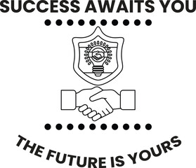 Fototapeta premium A logo for a company that is about success and the future