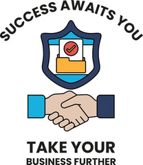 Fototapeta premium A white and black image of two hands shaking with the words 