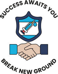 Fototapeta premium A white background with a black and white image of two hands shaking