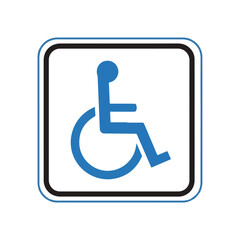 Disability accessibility sign symbol