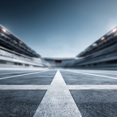 Wide-Angle View of an Empty Velodrome