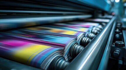 Modern Printing Process in Full Color Action