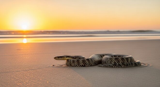 snake on the beach
