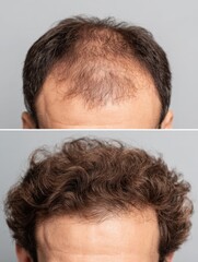 Fototapeta premium Transforming hair density through innovative techniques for a fuller look