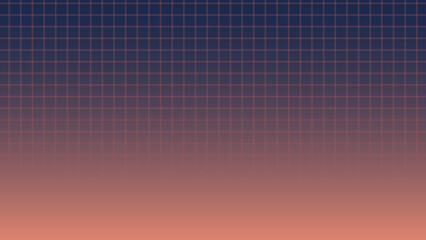 Fototapeta premium Coral to navy gradient with grid pattern background, 16:9 ratio