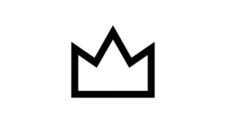 Simple Black Crown Icon Design Element.