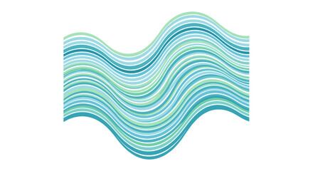 Wavy Striped Pattern in Blues and Greens.