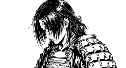 Illustration of a Samurai Warrior Character.