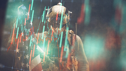 Obraz premium Conflict between Iran and USA raises questions about oil crisis in global economy