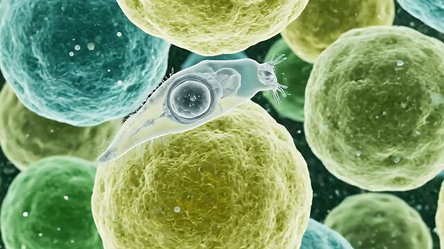 Microscopic World - Exploring the Beauty of Microorganisms in Detail.